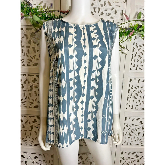 Anthropologie Dolan Women’s Astoria Twist Back Aztec Sleeveless Top Size XL - Picture 3 of 11